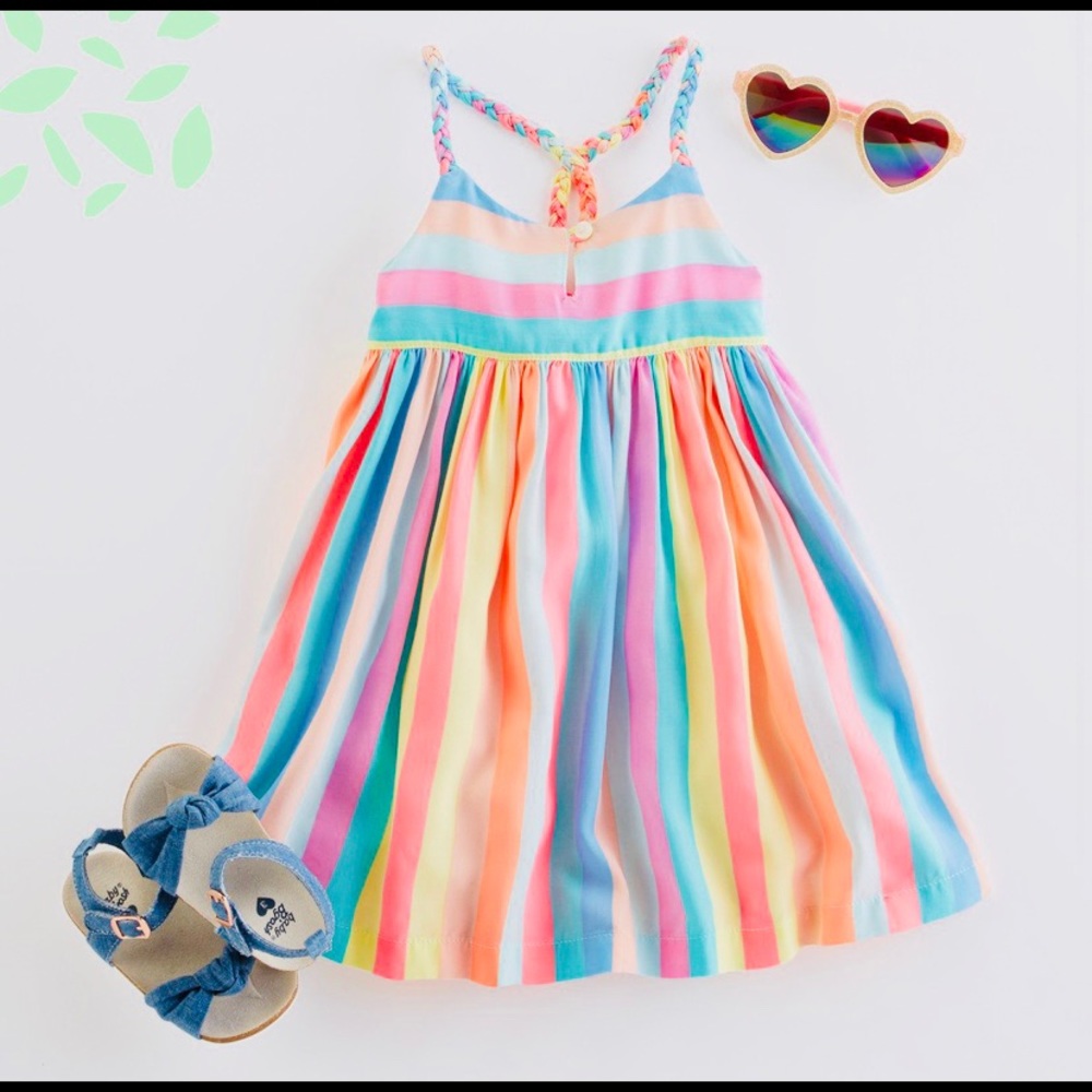 Rainbow cross back dress